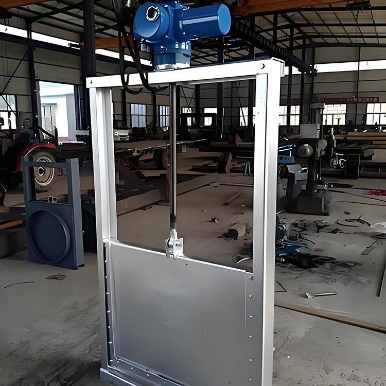 机闸一体式不锈钢闸门 智能测控水利闸门定制整体外观 | 不锈钢 | 闸门整体结构展示