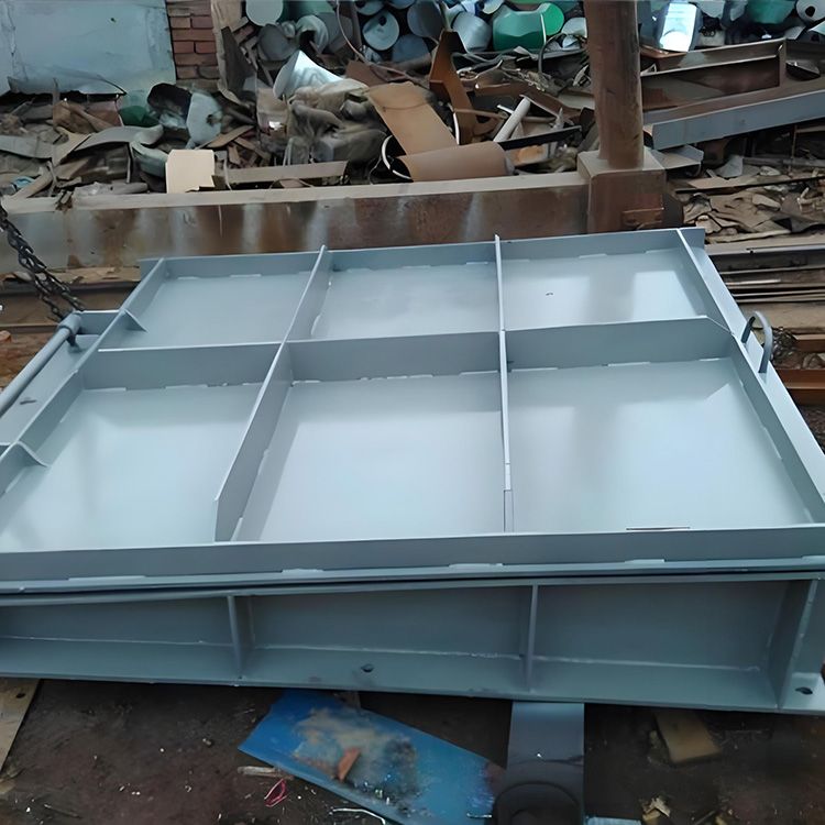 厂家直供不锈钢方拍门 矩形渠道专用止水拍门 支持定做整体外观 | 不锈钢 | 水利设备整体结构展示