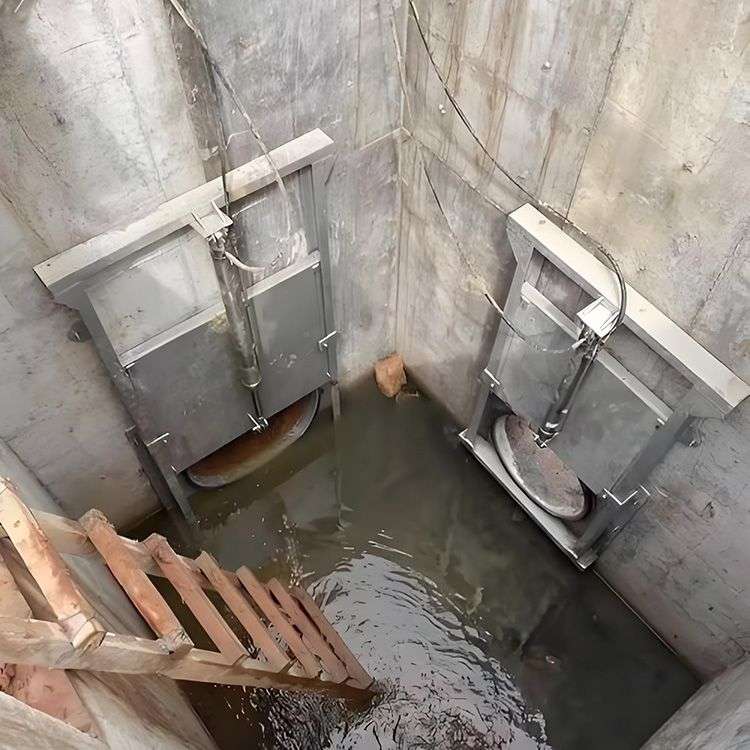 太阳能液压限流不锈钢闸门 泵站污水调流专用闸门整体外观 | 不锈钢 | 闸门整体结构展示