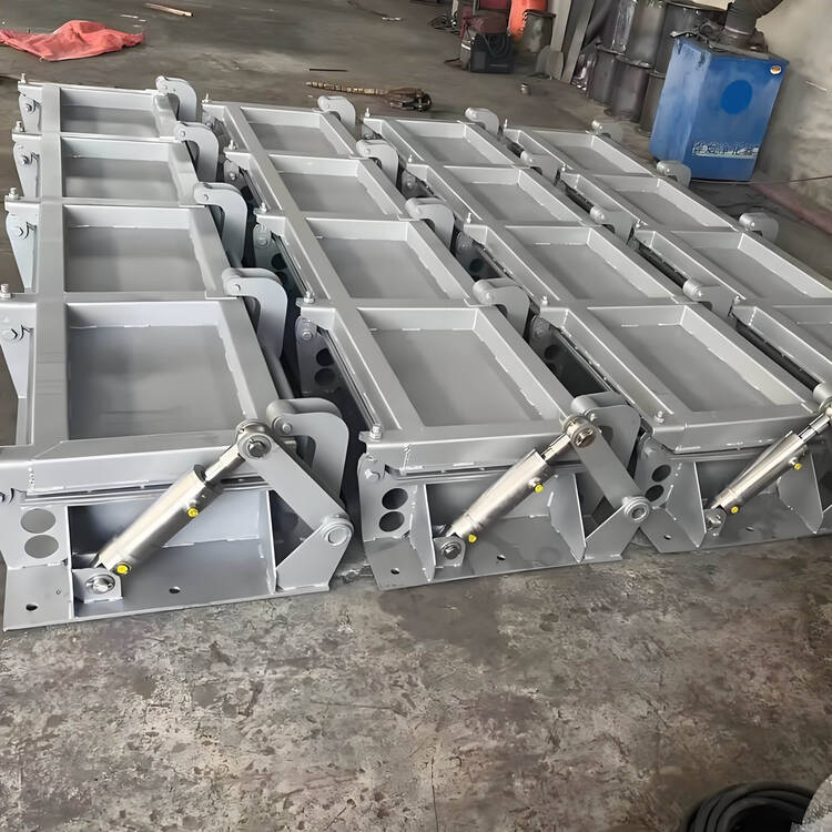 不锈钢气动翻板阀 工业排污专用液动限流不锈钢闸门整体外观 | 不锈钢 | 闸门整体结构展示