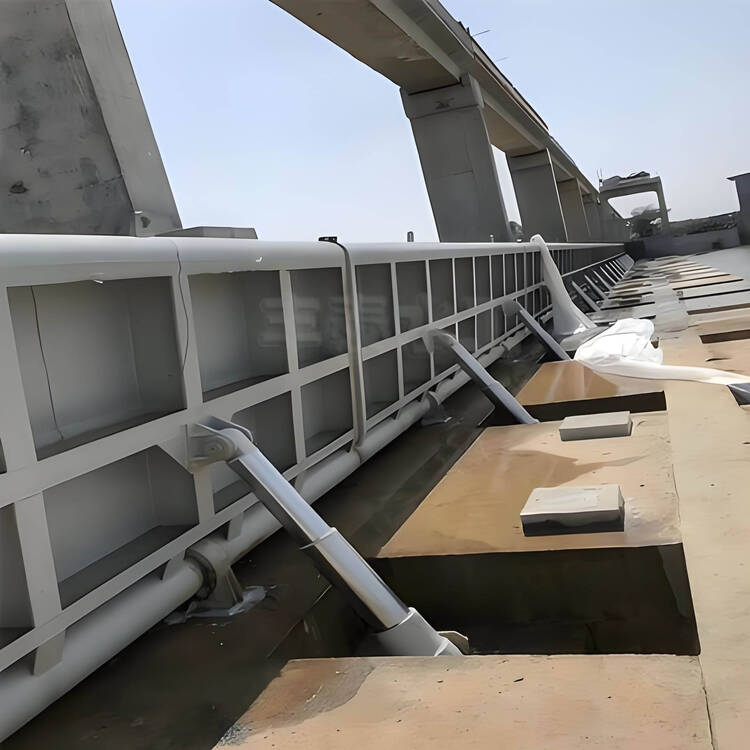 河道景观专用液压翻板坝厂家直供整体外观 | 液压驱动 | 翻板坝整体结构展示