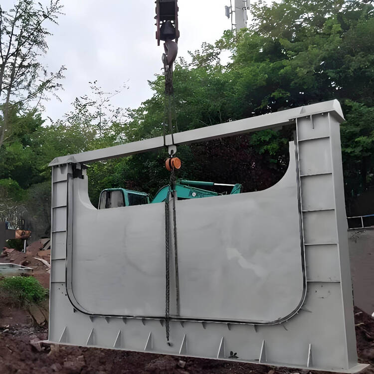 304 不锈钢液动下开堰门 市政排水专用限流堰门整体外观 | 不锈钢 | 水利设备整体结构展示